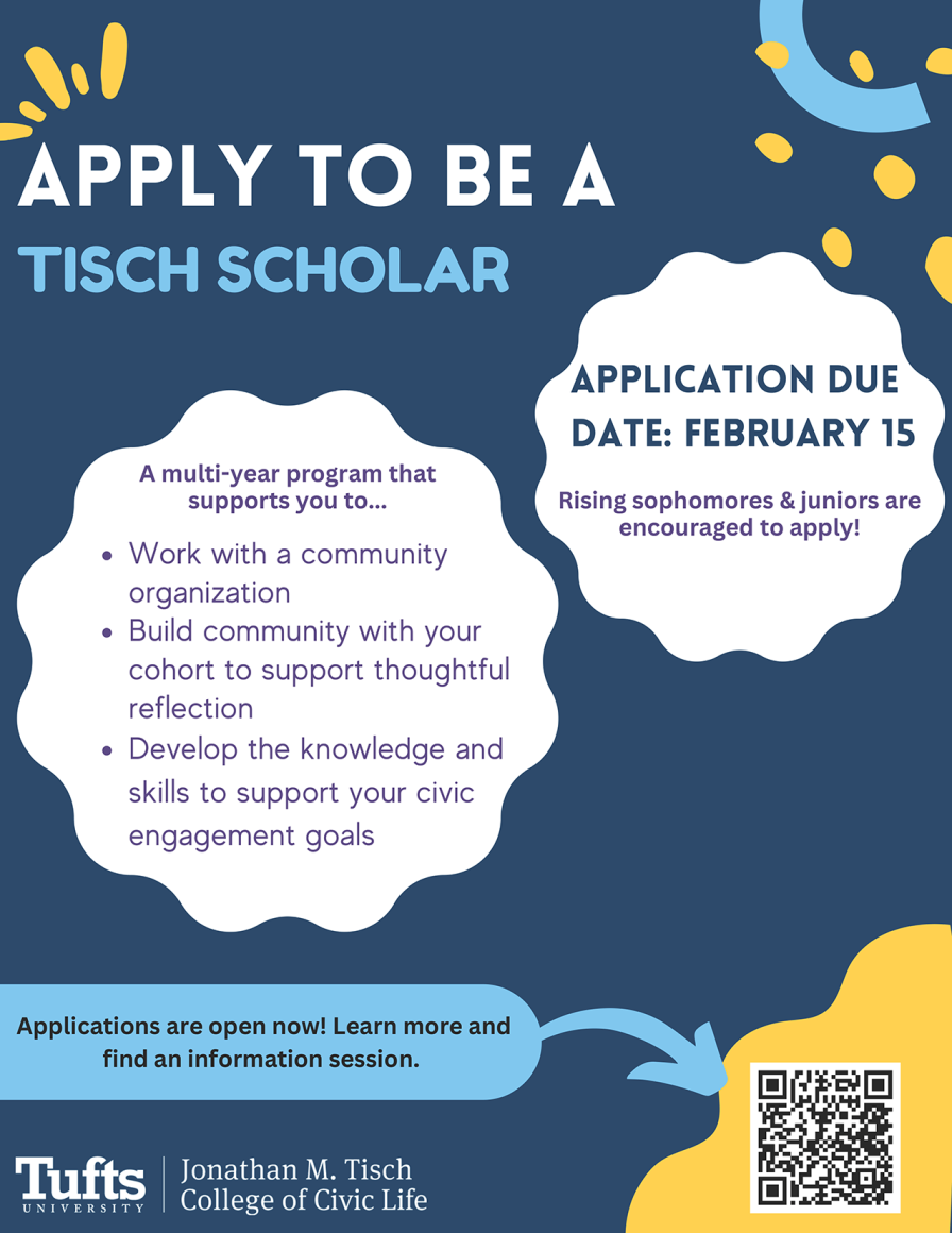 Tisch Scholar program application flyer