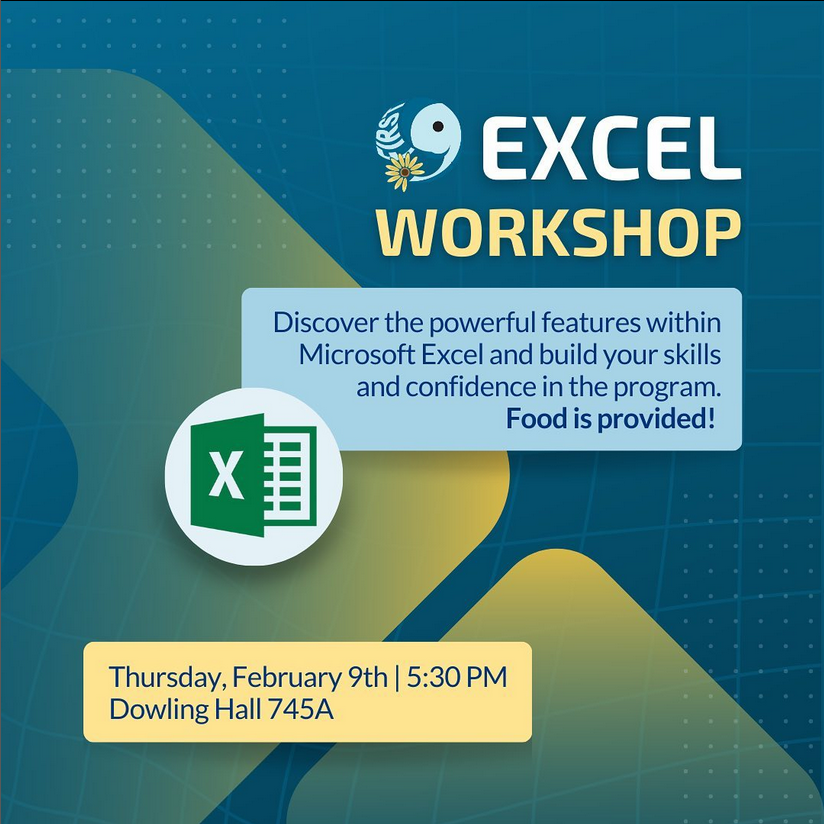 FIRST Resource Center Microsoft Excel Workshop flyer