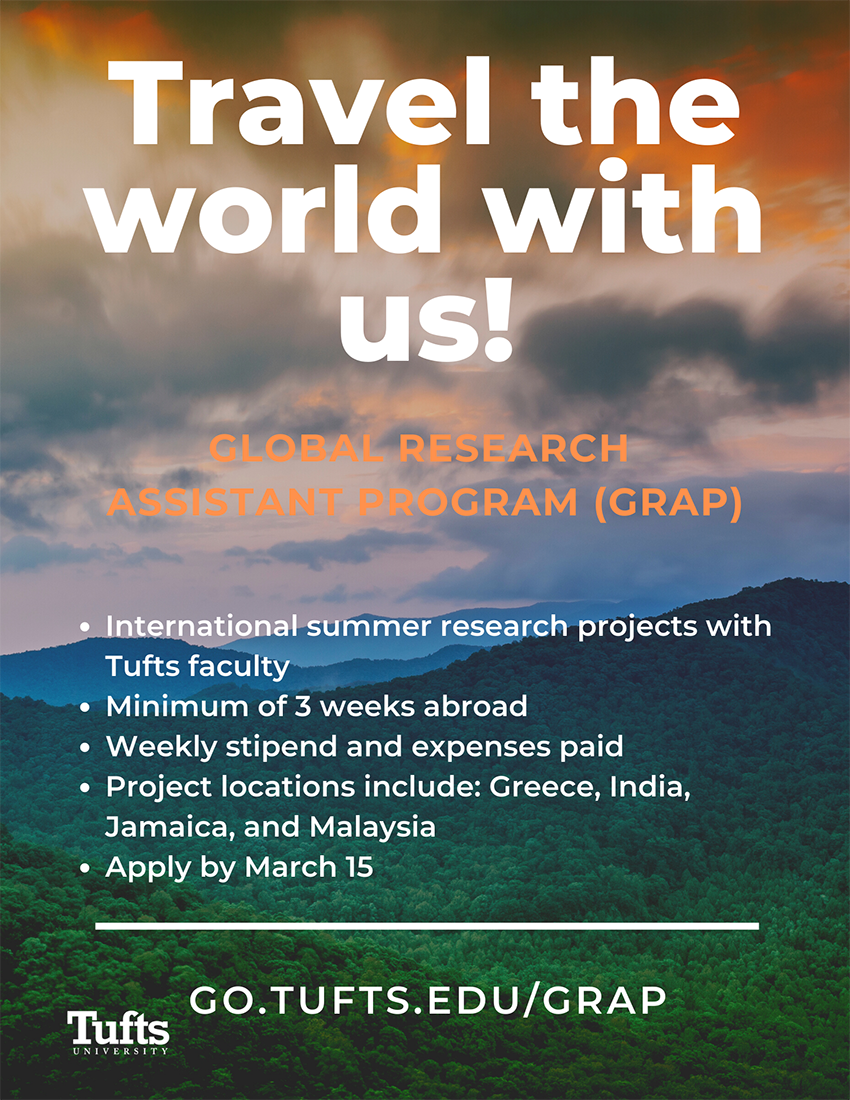 Global Research Assistant Program (GRAP) applications flyer