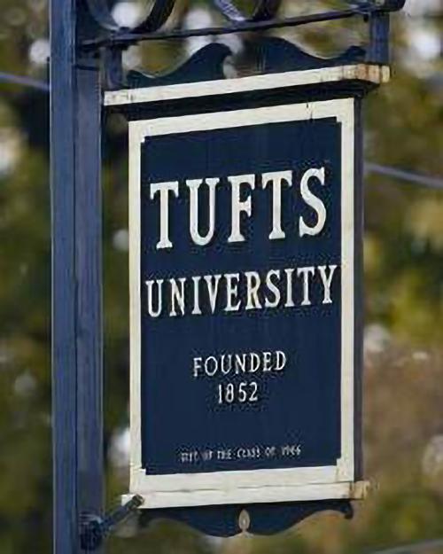 Tufts University Sign