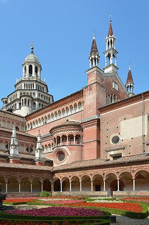 Spires in Pavia, Italy