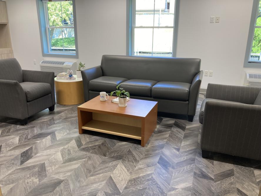 Photo of kitchen/lounge area in the Court Residence Hall