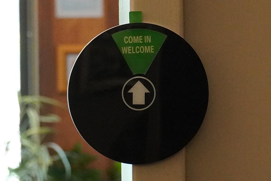 Come On In sign