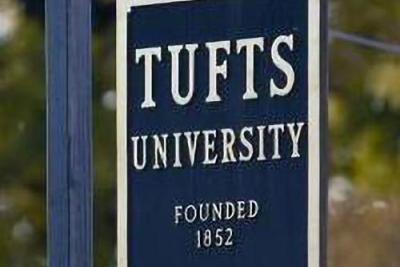 Tufts University sign
