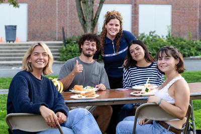 Students at BBQ